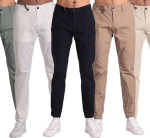 Borghese Pantaloni Uomo: Blu Navy / Taglia 46
