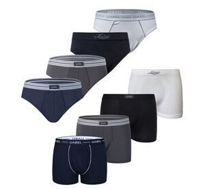 Set Da 6 Boxer In Cotone Bielastico Seamless Liabel / Art. 108 / Multicolore / Taglia L