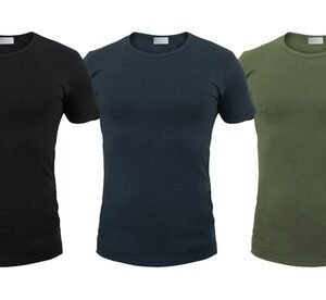 3 T-Shirt Liabel Cotone: 1 Nero 1 Blu 1 Bianco / Girogola / Xl