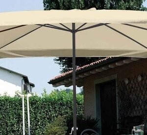 Ombrellone Da Giardino Con Palo Centrale Bakaji: Beige