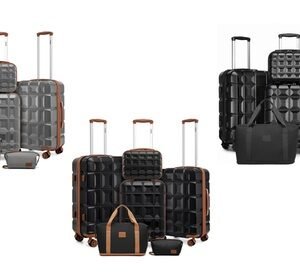 Valigia Da 20 Pollici + Borsa Da Viaggio / Grigio E Marrone