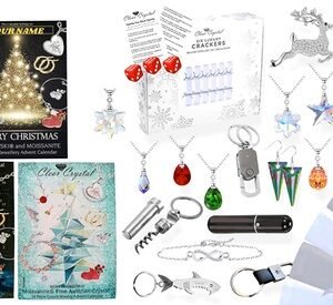 Set Christmas Crackers Da 6 Pezzi E Calendario Dell Avvento 1 Nero