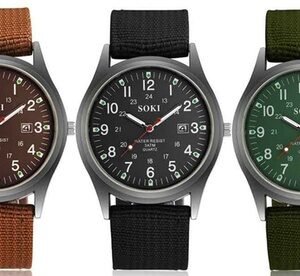 Orologio Casual In Tela: Nero