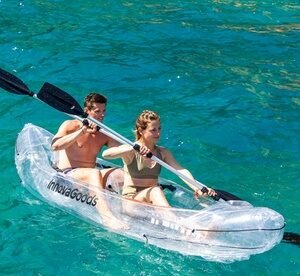 Kayak Trasparente Gonfiabile Da 2 Posti Con Accessori