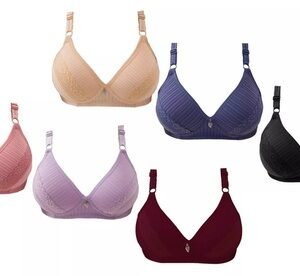 1 Set Di 3 Reggiseni / Viola / Taglia S