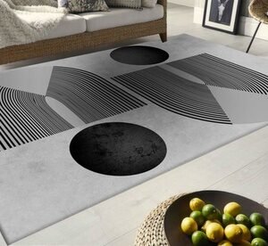 Tappeto Da Salone: Round Grigio/ 120 X 180 Cm