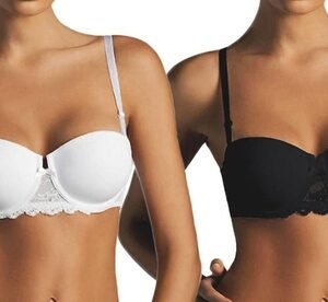 2 Reggiseni A Balconcino / Bianco / 5b