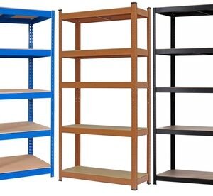 Set Di 2 Scaffali: 150 X 75 X 30 Cm / Nero