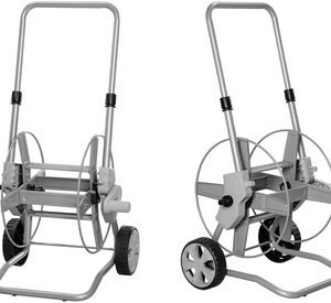 Carrello Avvolgitubo Bakaji In Metallo Con Manovella E Ruote