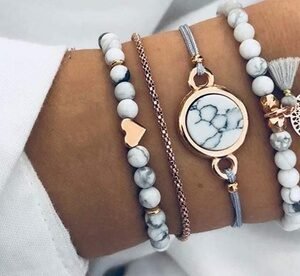 8 Braccialetti / Bianco