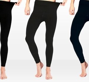 3 Paia Di Leggings / Blu