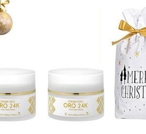 6 Creme Viso Oro 24k Acido Ialuronico E Collagene Da 50 Ml + 1 Sacchetto Regalo