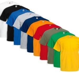 10 T-Shirt Fruit Of The Loom: 2 Bianco 2 Nero 2 Blu Navy 2 Grigio 2 Blu Royal / Xxl