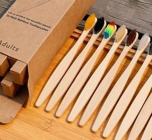 4 X Bamboo Toothbrush