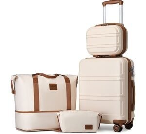 Set Di 2 Valigie Da Viaggio (12 + 20 Pollici) Con Beauty-Case E Borsa