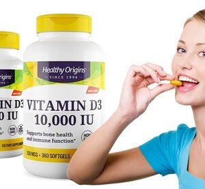 Integratore Alla Vitamina D3 Healthy Origins: 2 Confezioni Da 120 Capsule