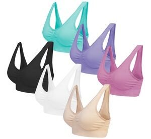 1 Set Da 3 Reggiseni / Acqua - Rosa - Lilla / Taglia L