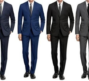 Set Di 2 Abiti Sartoriali Da Uomo: Blu-Bluette / Taglia 48