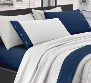 Completo Letto Matrimoniale Bon Bon: Blu