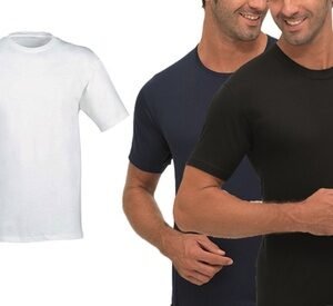 Set Di 3 Maglie Intime Da Uomo Gieffeti / Scollo V - Bianco / Tg Xl