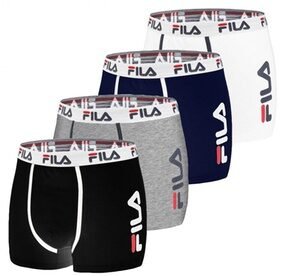 Set Di 4 Boxer Da Uomo Fila In Cotone: Navy / Taglia Xl