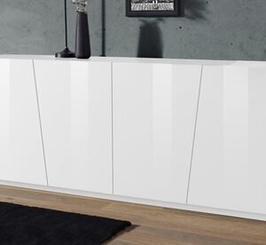 Vega Credenza 2 Ante 3 Cassetti 180 Cm / Bianco Lucido