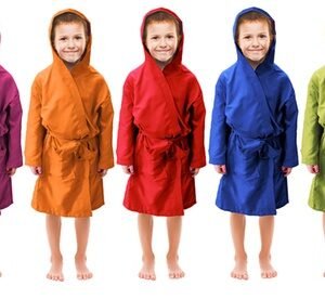 Accappatoio In Microfibra: Rosso / Taglia 8-10 Anni