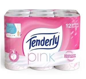 64 Rotoli Di Carta Igienica Tenderly Pink